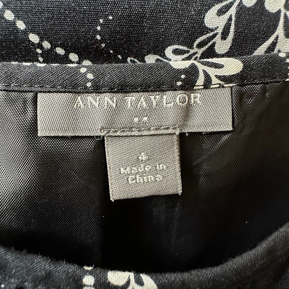 ANN TAYLOR | NWOT BLACK & WHITE FLORAL COTTON VINE SUNDRESS SPAGHETTI STRAPS | 4 - Picture 12 of 12